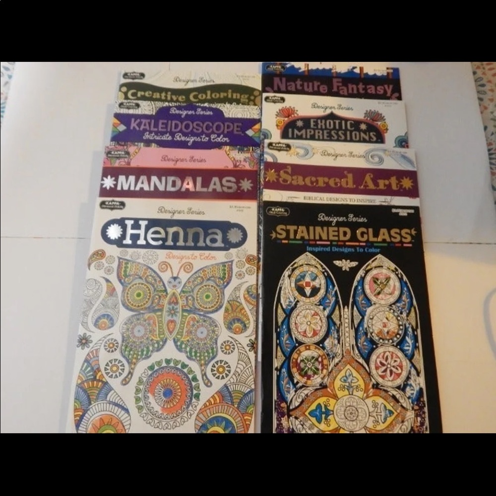 Designer Series Adult Coloring Books (8)
